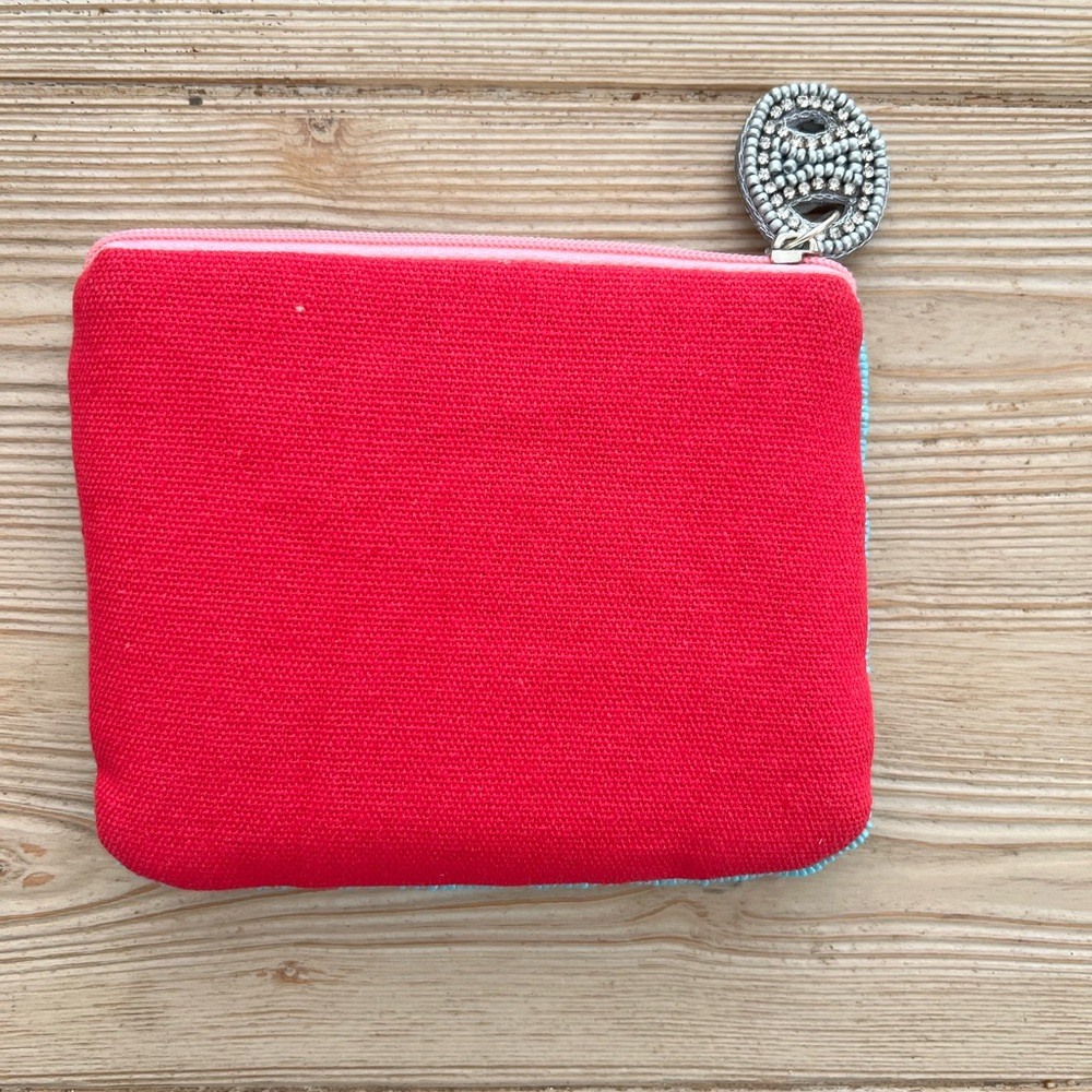 Oversized Beaded Anchovy Pouch — Fits Cards, Cash, Keys | Giftable - Picture 3 of 3